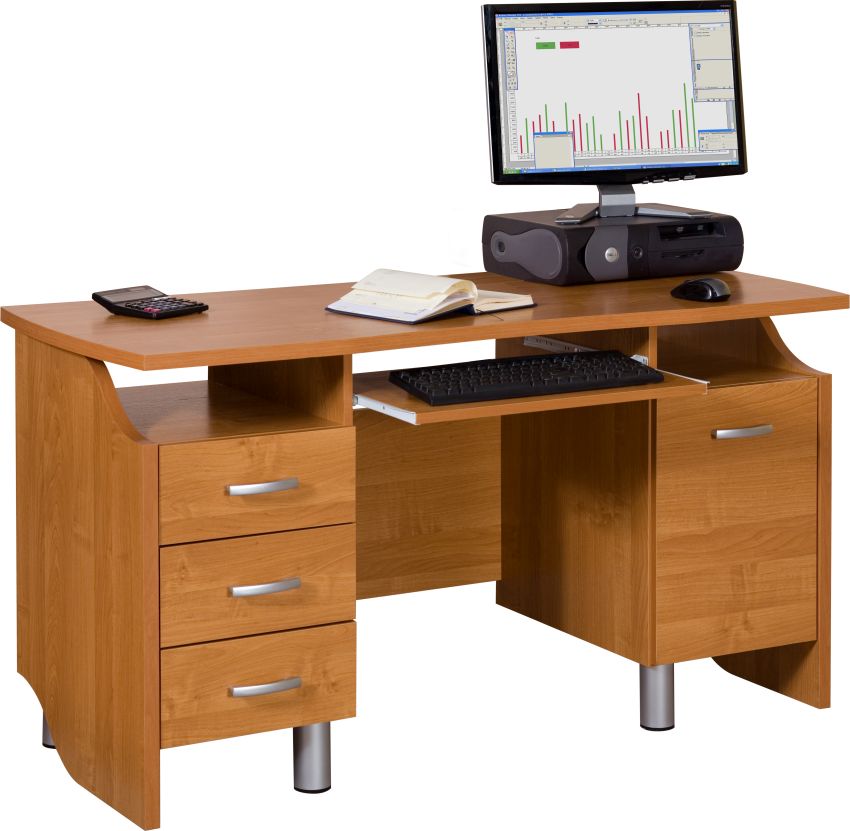 CARBON - duże biurko z wysuwaną klawiaturą - 9 KOLORÓW 3