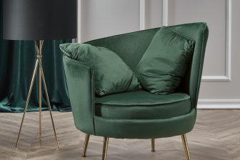 Designerski fotel okrągły z poduszkami ALMOND - wybór kolorów 32