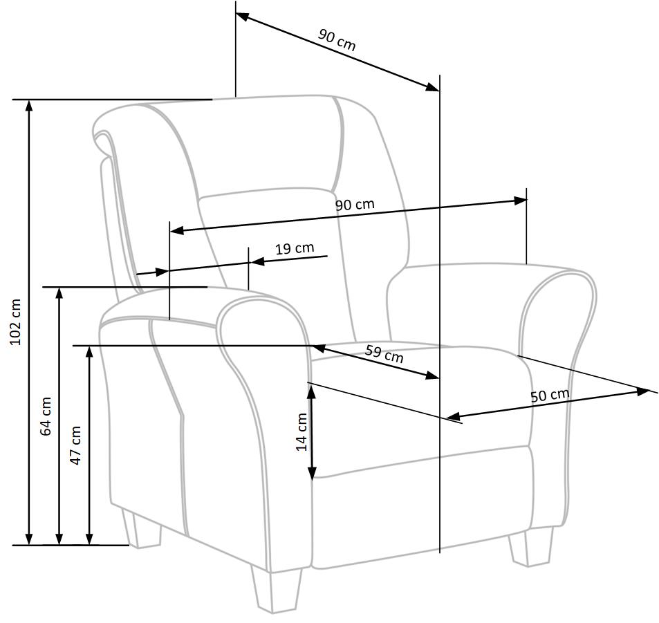 Miękki fotel wypoczynkowy BEN - wybierz kolor 5