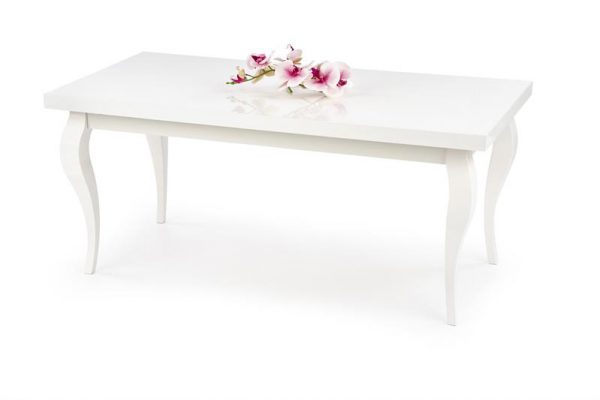 MOZART- A - ława stolik kawowy w stylu glamour biały połysk 1