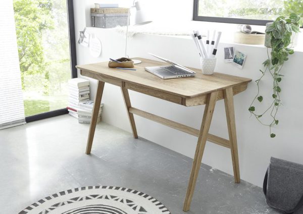 Biurka 120 cm skandynawskie z szufladami drewniane DOLCE 1