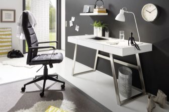 Duże biurka glamour białe ASTO 141