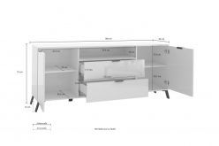 Nowoczesne stoliki RTV COSMO 2SZ 180 cm - różne kolory 7