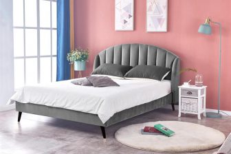 YOVELLA 160 - łóżko tapicerowane szare 164