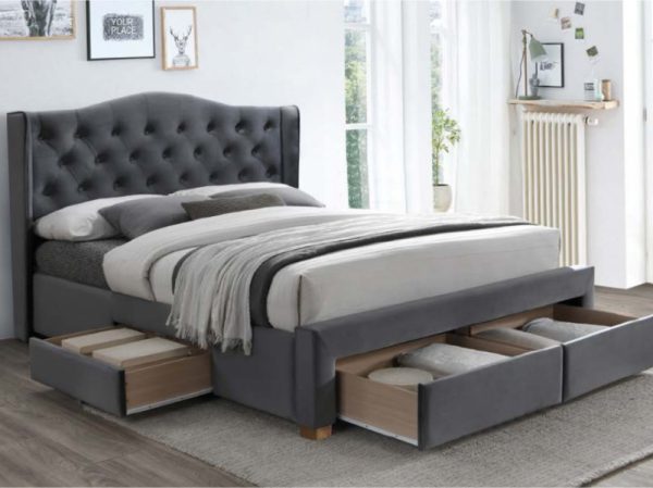 Łóżko z funkcją przechowywania tapicerowane ARSEN 160 1