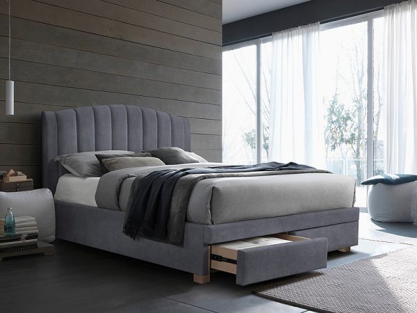 Łóżko z pojemnikami 160x200 tapicerowane EMOTION 160 1
