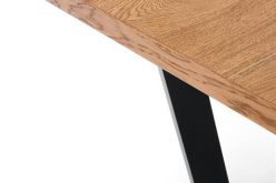 MASSIVE - stół rozkładany 160-250x90x77 cm jasny dąb/czarny 11