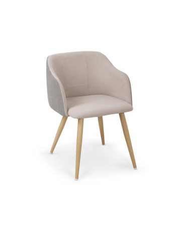 K288 krzesło fotel tapicerowane kubełkowe z głębokim siedziskiem w odcieniach beżu 118