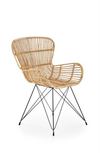 K335 krzesło rattan vintage naturalny kolor lub czarny 101