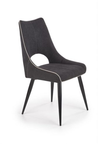 K369 czarne welorowe krzesło z wysokim oparciem 135