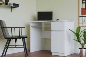 Tanio biurko komputerowe z szafką BALMO - modne kolory 122