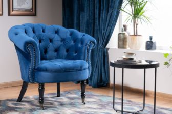 Pikowany fotel barokowy PHILIPS - piękne kolory do wyboru 120