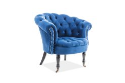 Pikowany fotel barokowy PHILIPS - piękne kolory do wyboru 4