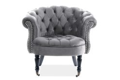 Pikowany fotel barokowy PHILIPS - piękne kolory do wyboru 5