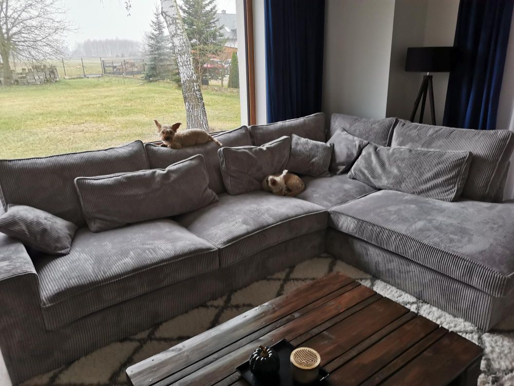 Sofa narożna w stylu nowojorskim