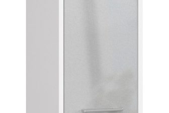 ARON S30 -słupek regał łazienkowy stojący 2 drzwi - biały/szary połysk 3