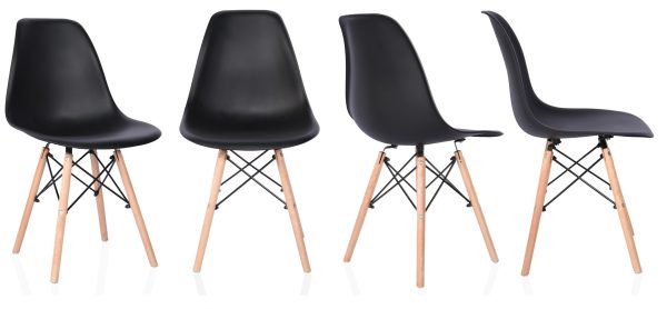 4x Krzesło w stylu skandynawskim kcf 1Czarne 3