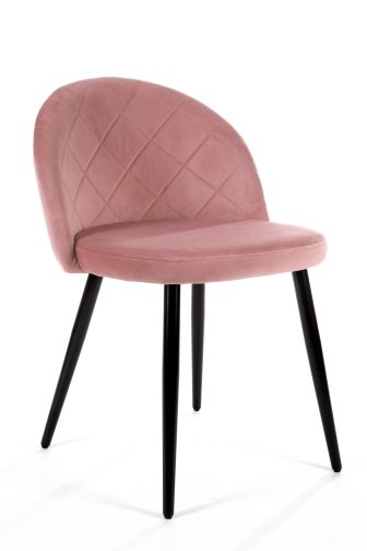 4x Welurowe krzesło tapicerowane pikowane k077 Różowe 15