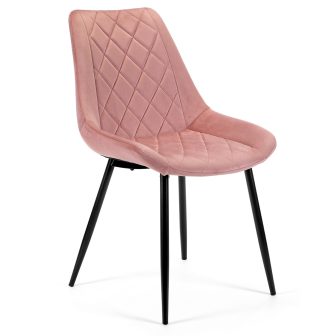 4x Welurowe krzesło tapicerowane pikowane k488 Różowe 20