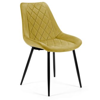 4x Welurowe krzesło tapicerowane pikowane k488 Oliwka 19