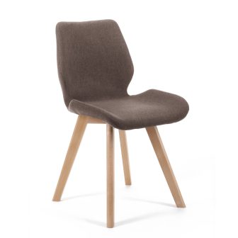 4x krzesło tapicerowane materiałowe k159 Brązowe 1