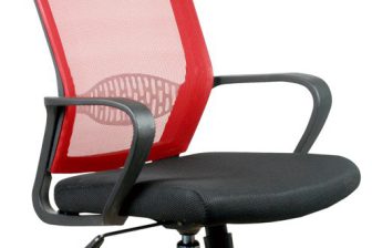 Fotel biurowy OCF-9 materiałowy - Czerwony 4