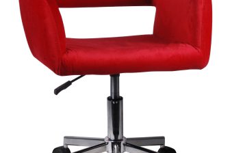 Fotel welurowy obrotowy FWO22 - Czerwony 34