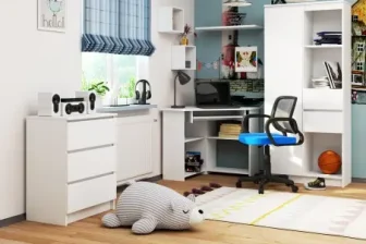 Małe biurko narożne 80 cm - modne kolory TROTTEN 27