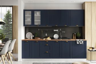 Niebieska kuchnia - pełna pozytywnej energii. 5 gotowych, niedrogich zestawów do Twojej kuchni. 12
