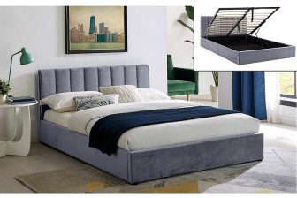ŁÓŻKO MONTREAL VELVET 140X200 Z POJEMNIKIEM - 2 KOLORY 56