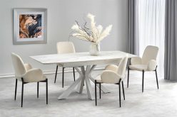 Piękny stół rozkładany 10 osobowy biały marmur 200 cm VIVALDI 4