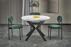 Stół okrągły loftowy rozkładany 100-250 cm dąb złoty z czarnymi nogami PERONI 6