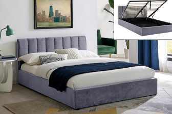 Łóżko tapicerowane z pojemnikiem 140x200 MONTREAL 59