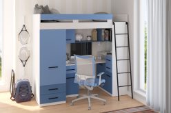 SMOBY - łóżko piętrowe z szafą, biurkiem i półkami 2