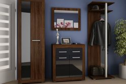PRIMA - garderoba z lustrem, szafką na buty i wieszakiem na ubrania - kolory 6