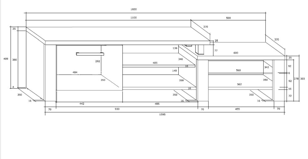 SUNNY - wielofunkcyjna szafka stolik rtv na wiele sprzętów audio - kolory 6