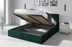 HAVANA 140 - łóżko tapicerowane otwierane do góry z pojemnikiem i materacem - kilka kolorów 7