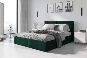 HAVANA 140 - łóżko tapicerowane otwierane do góry z pojemnikiem i materacem - kilka kolorów 8