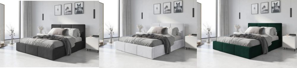 HAVANA 140 - łóżko tapicerowane otwierane z pojemnikiem - kilka kolorów 2