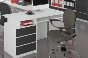 Duże biurko z szufladami biały połysk lub inne kolory CLIVER 18