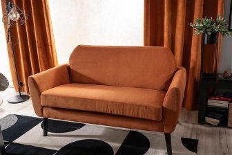 MUNA - mała sofa kanapa do salonu w sztruksowej tkaninie 85
