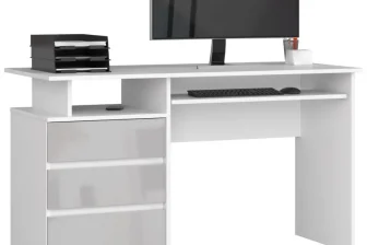 Duże biurko z szufladami biały połysk lub inne kolory CLIVER 18