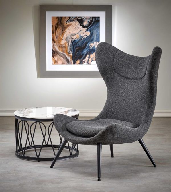 Fotele designerskie do biura lub salonu z wysokim oparciem ATLANTI 1