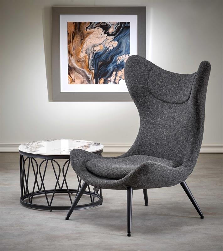 Fotele designerskie do biura lub salonu z wysokim oparciem ATLANTI 2