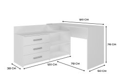 Tanie biurko narożne 120 cm DEVO wybór kolorów 8