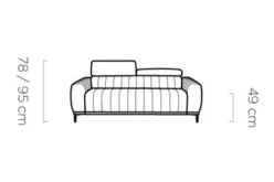 Kanapa z łóżkiem - system włoski - elegancka sofa YOKO w kilku szerokościach spania 9