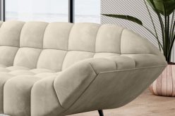 Mocno pikowana kanapa glamour sofa 3 osobowa GASTO 5