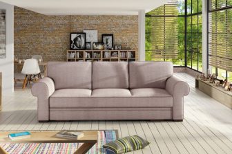 Beżowa kanapa w salonie - pomysł na jasne wnętrze. Propozycje 15 najładniejszych modeli w tym sezonie. 20