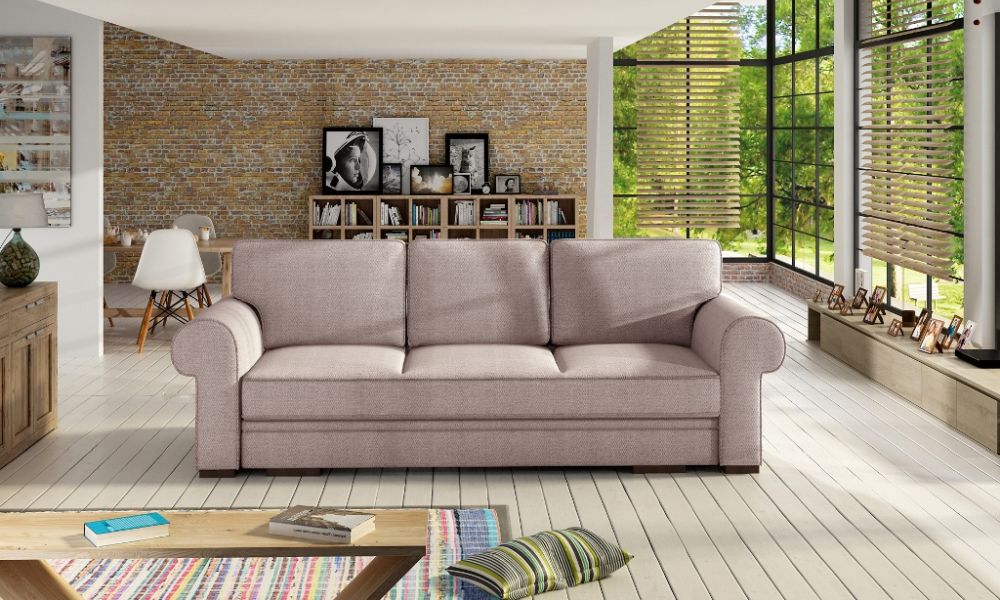 Beżowa kanapa w salonie - pomysł na jasne wnętrze. Propozycje 15 najładniejszych modeli w tym sezonie. 35