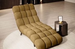 Nowoczesny fotel szezlong do salonu pikowany 80 cm 4